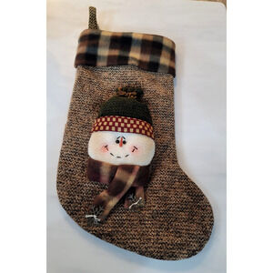 18" Christmas Stocking 3D Snowman Design Impressions